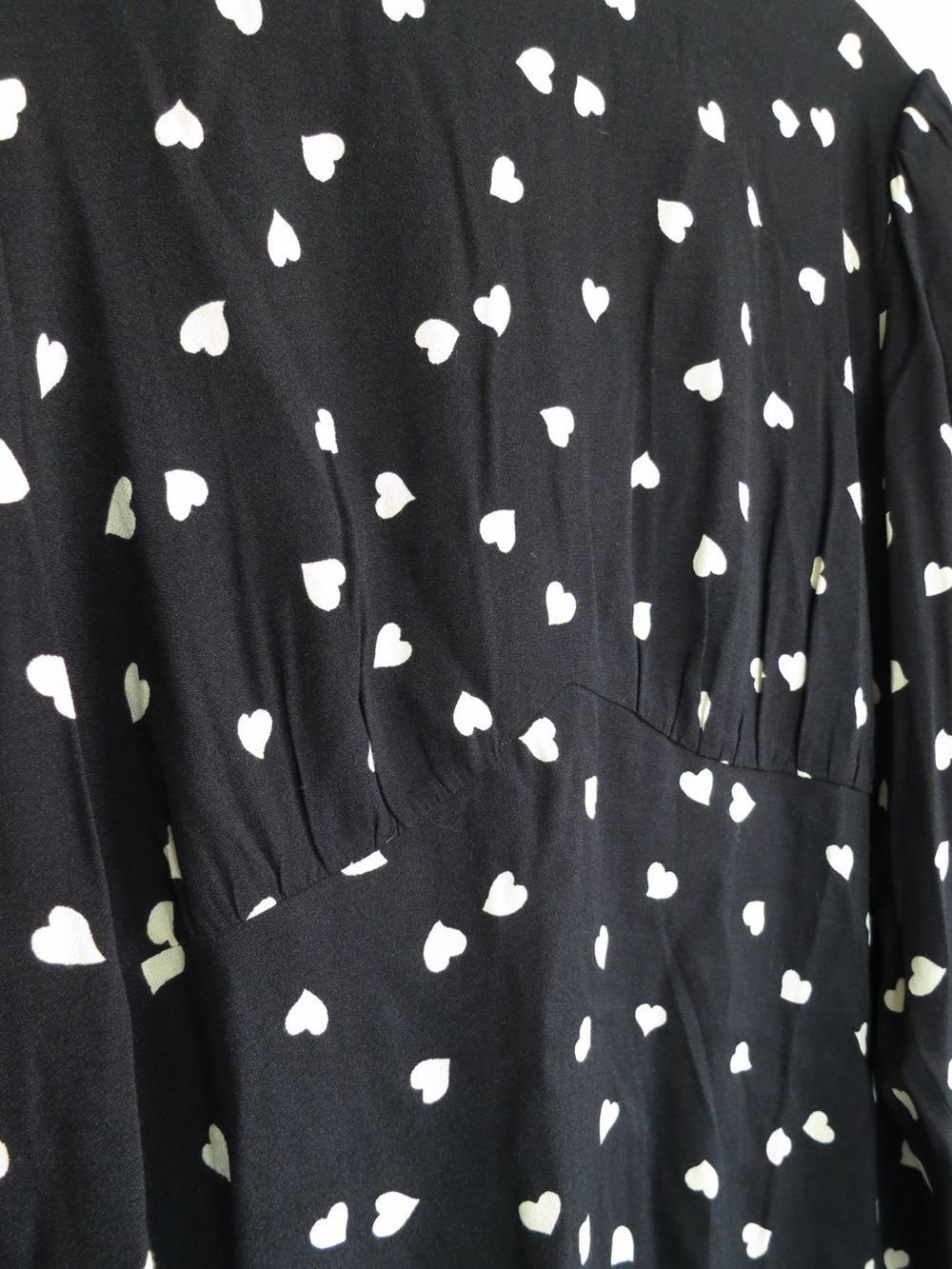 Reformation Brantley Dress Luv It Black Polka Dot Hearts Print Mini Nwt 8 - Picture 3 of 10